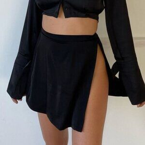 Charcoal Clothing - NEW Broken Promise Mini Skirt (Black)